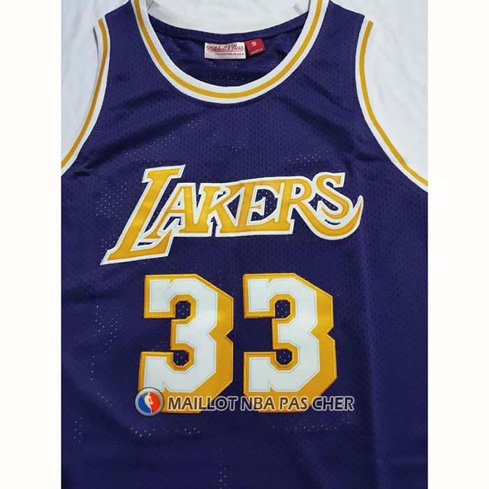 Maillot Los Angeles Lakers Kareem Abdul-jabbar NO 33 Mitchell & Ness 1983-84 Volet